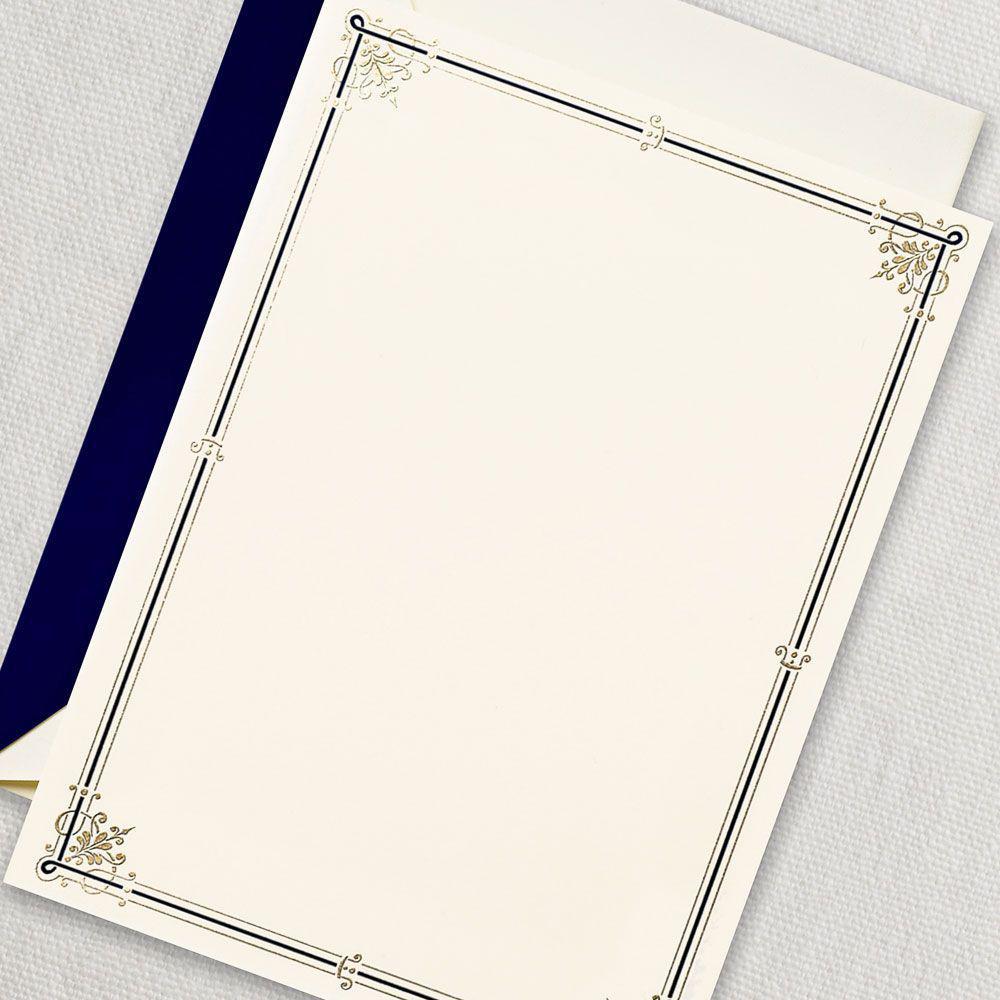 Engraved Navy & Gold Frame